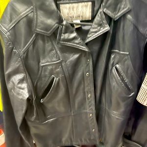 Black womens leather jacket